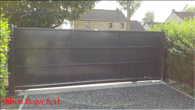 Portail coulissant Assesse ferronnerie Namur Gilson roger 05