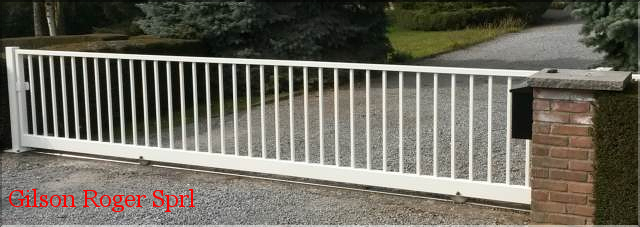 Portail coulissant vedrin ferronnerie Namur Gilson roger
