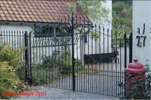Portail fer forgé namur ferronnerie namur sprl Gilson roger 02