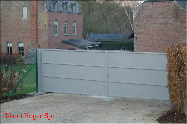 Portail tole Dinant ferronnerie Namur gilson Roger sprl 01