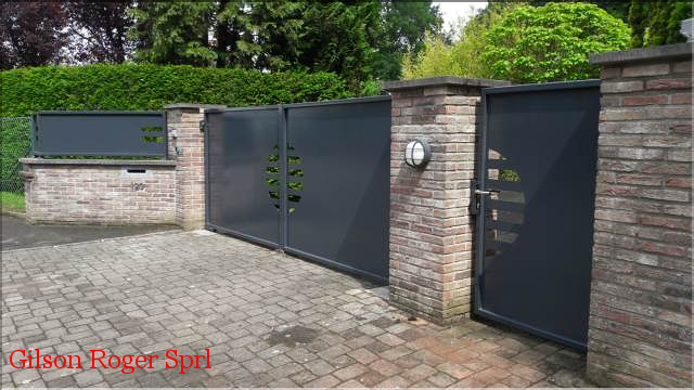 Portail tole découpe laser ferronnerie namur sprl Gilson roger 01
