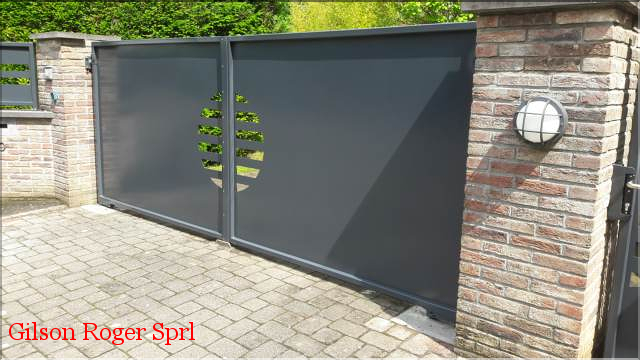 Portail tole découpe laser ferronnerie namur sprl Gilson roger 05