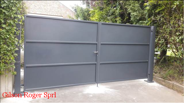 Portail tole malonne ferronnerie namur sprl Gilson roger 01