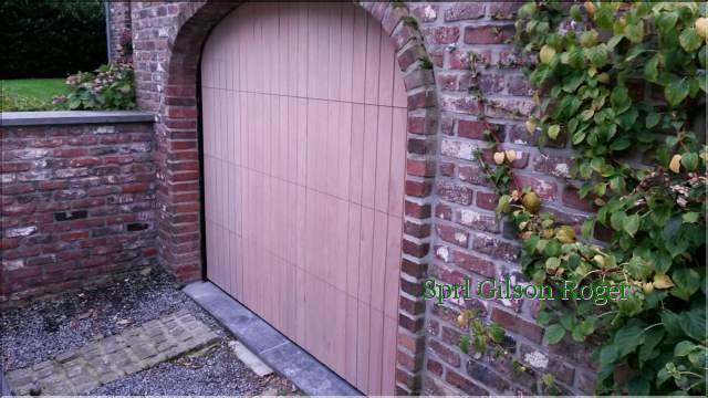 E Porte sectionnelle winsol beldoor recouvrement bois naturel Sart Bernard sprl Gilson Roger02