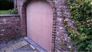 E Porte sectionnelle winsol beldoor recouvrement bois naturel Sart Bernard sprl Gilson Roger02