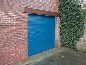 Porte sectionnelle stucco bleu winsol Beldoor namur sprl Gilson Roger 02